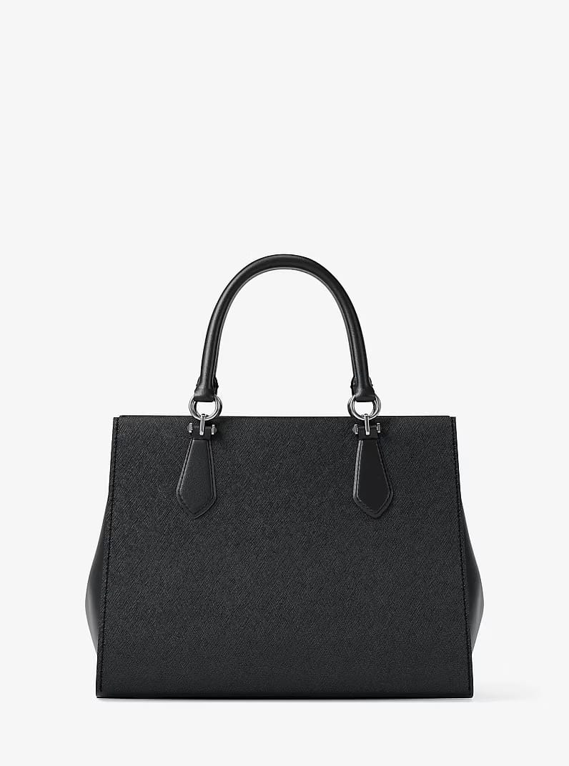 Michael Kors Marilyn Medium Saffiano Leather Satchel Black