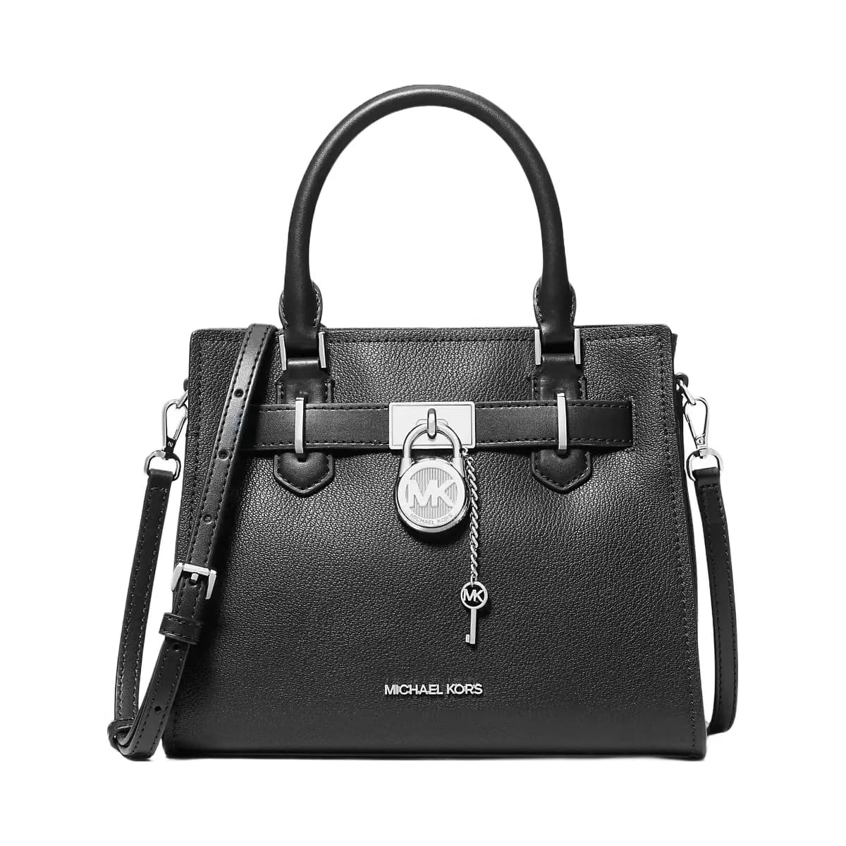 Michael Kors Hamilton Small Leather Satchel Black