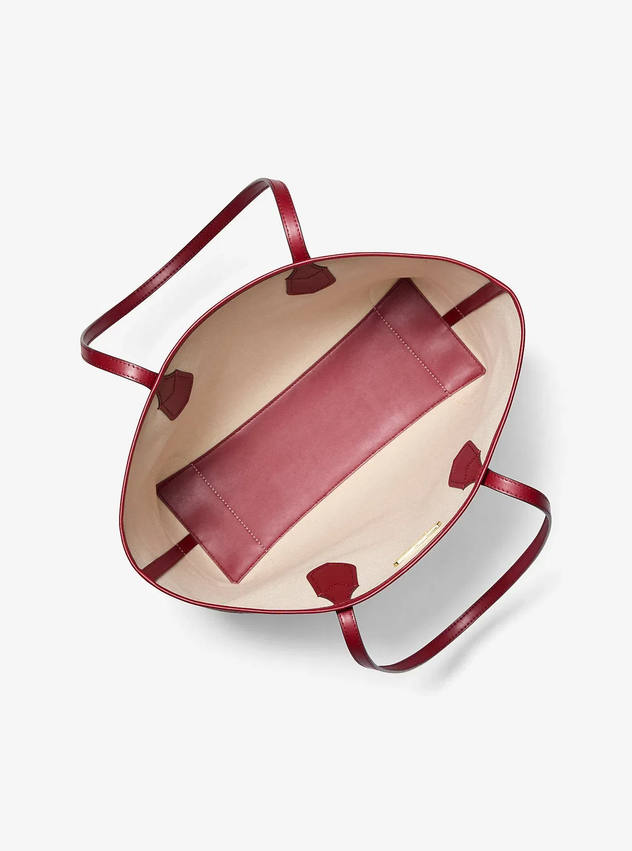 Michael Kors Eva Large Ombre Signature Logo Tote Bag Cherry