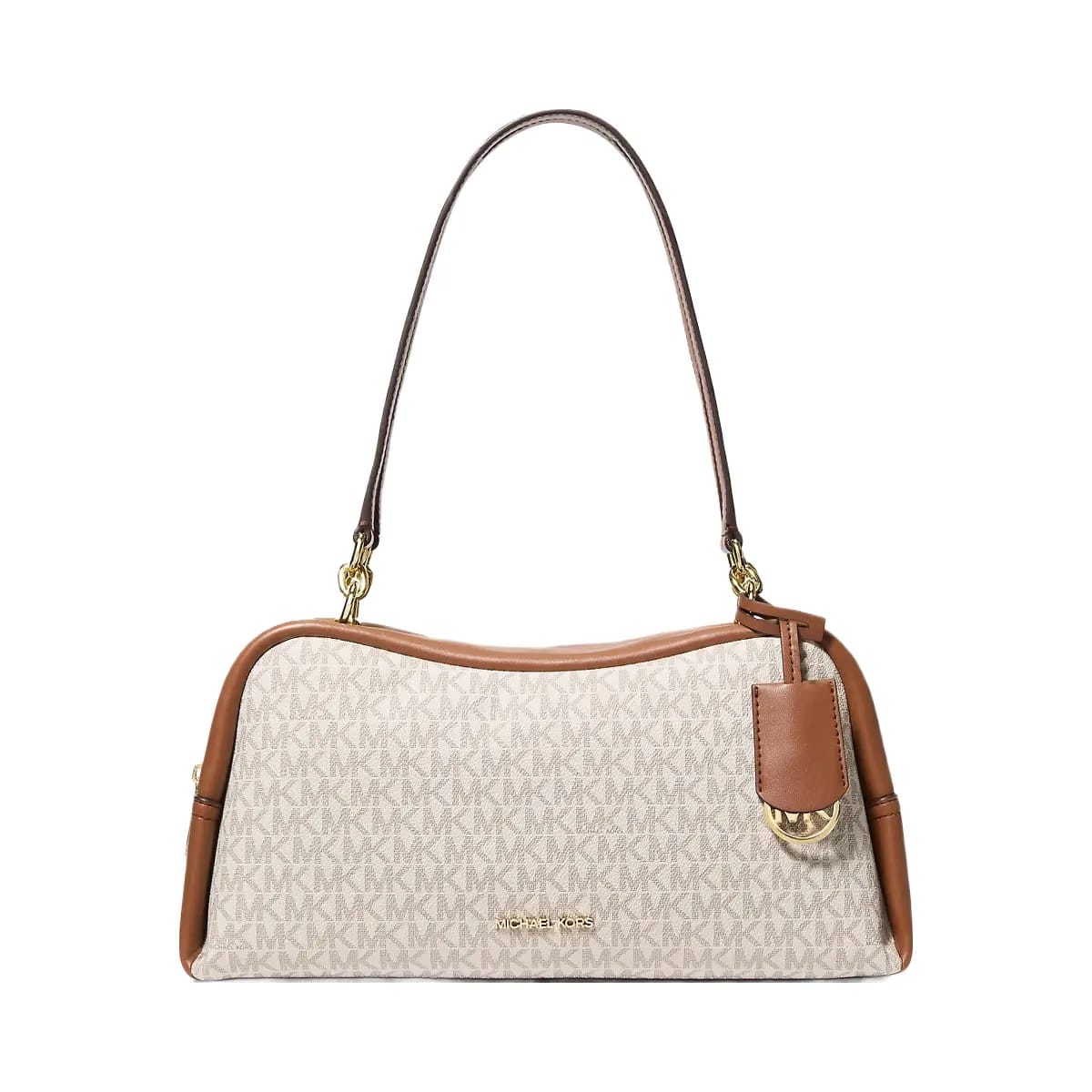 Michael Kors Cecily Medium Signature Logo Shoulder Bag Vanilla