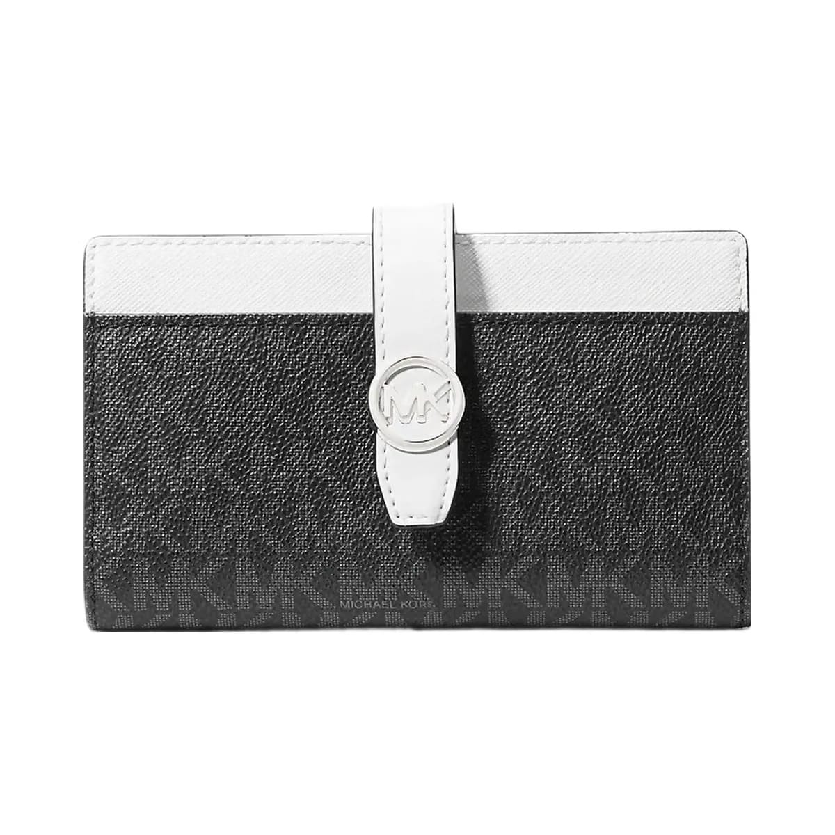 Michael Kors Greenwich Medium Signature Logo Wallet Black Combo