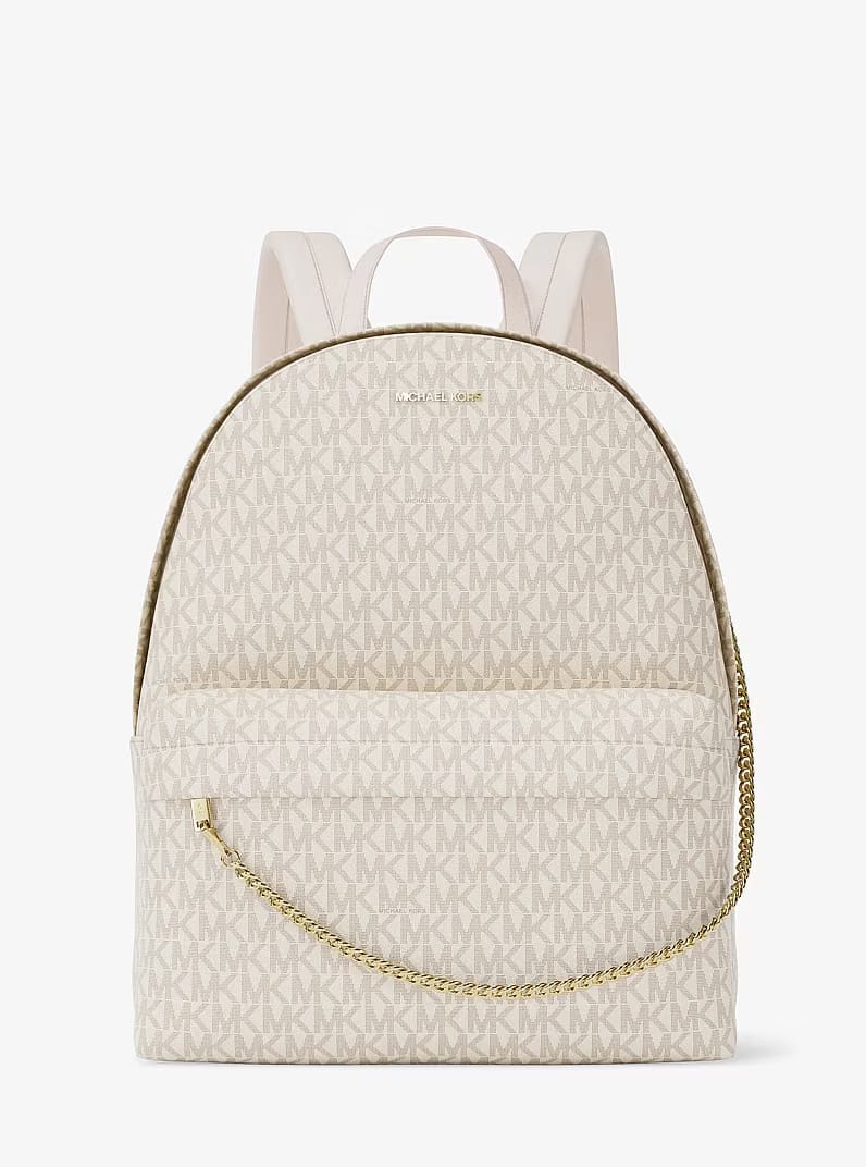 Michael Kors Slater Medium Signature Logo Backpack Lt Crm Multi