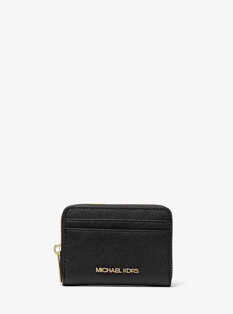 Michael Kors Jet Set Travel Medium Saffiano Leather Wallet Black