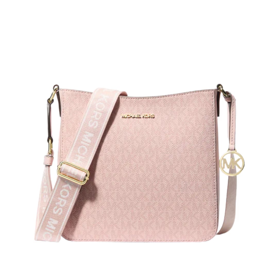 Michael Kors Jet Set Small Signature Logo Crossbody Bag Powder Blush