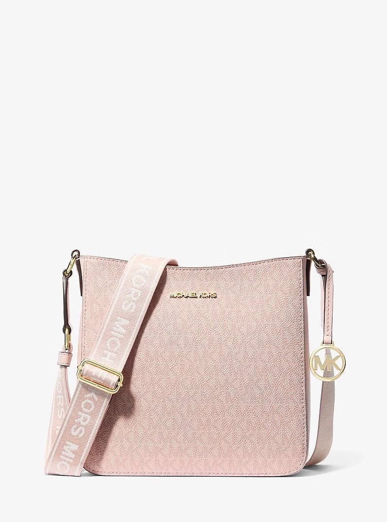 Michael Kors Jet Set Small Signature Logo Crossbody Bag Powder Blush