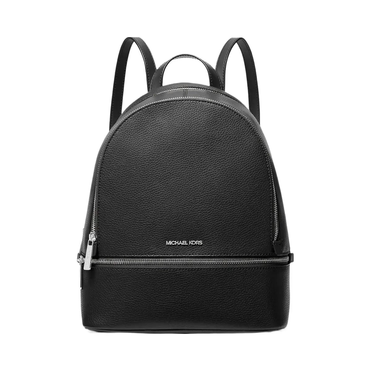 Michael Kors Rhea Medium Pebbled Leather Backpack Black