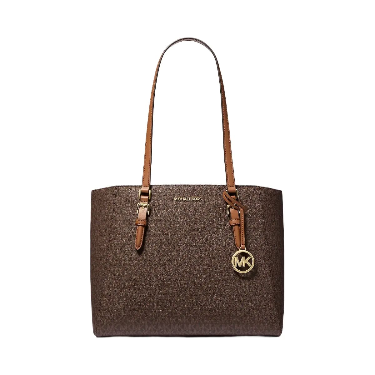 Michael Kors Charlotte Large 3-in-1 Signature Logo Tote Bag Brown
