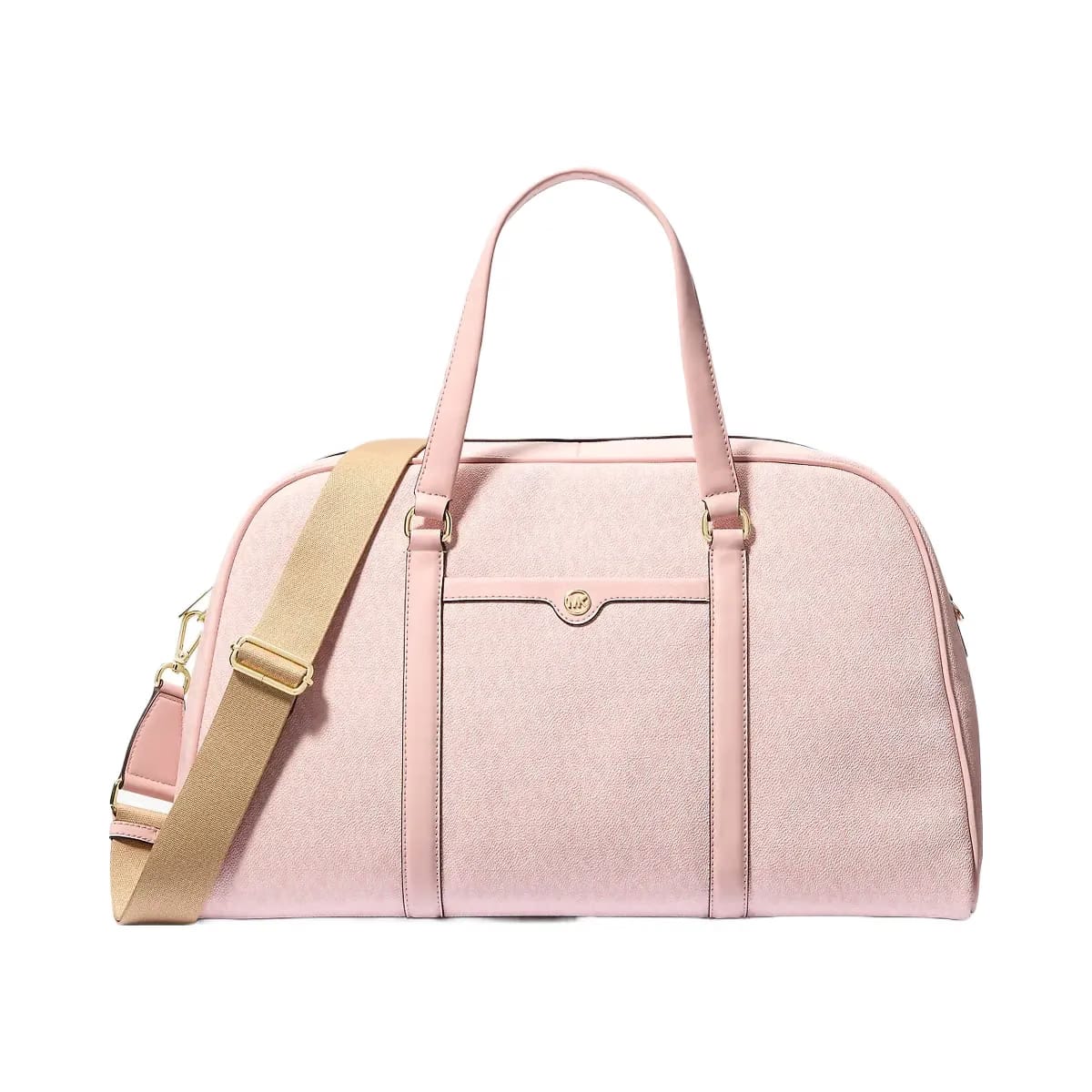 Michael Kors Jet Set Travel Extra-Large Signature Logo Weekender Bag Lt Powder Blush