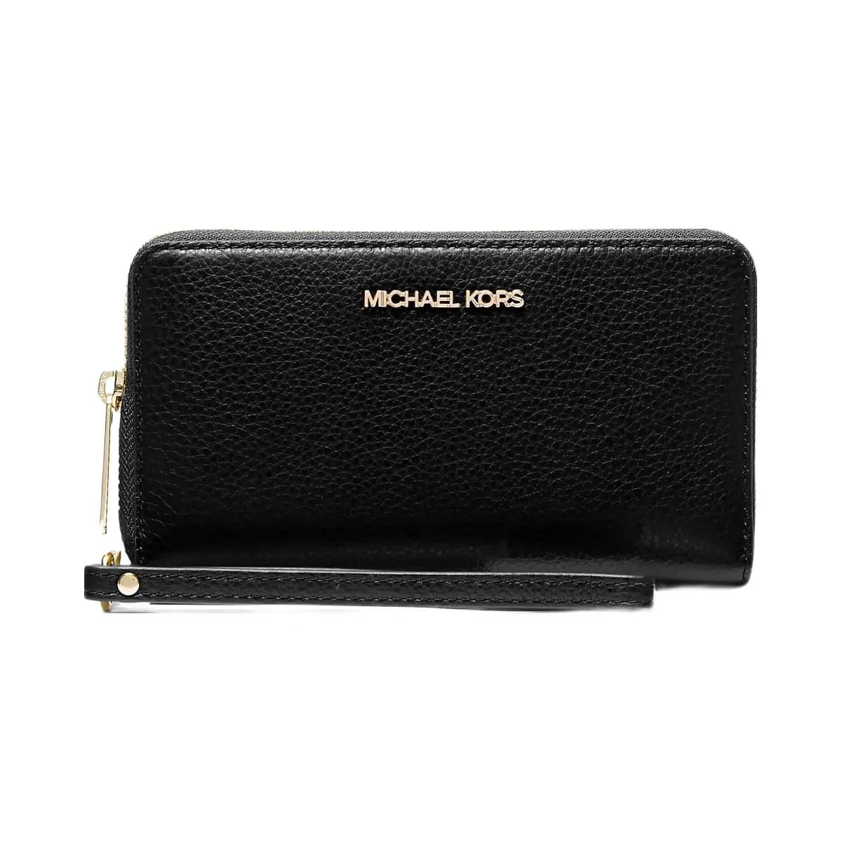 Michael Kors Large Pebbled Leather Smartphone Wristlet Black
