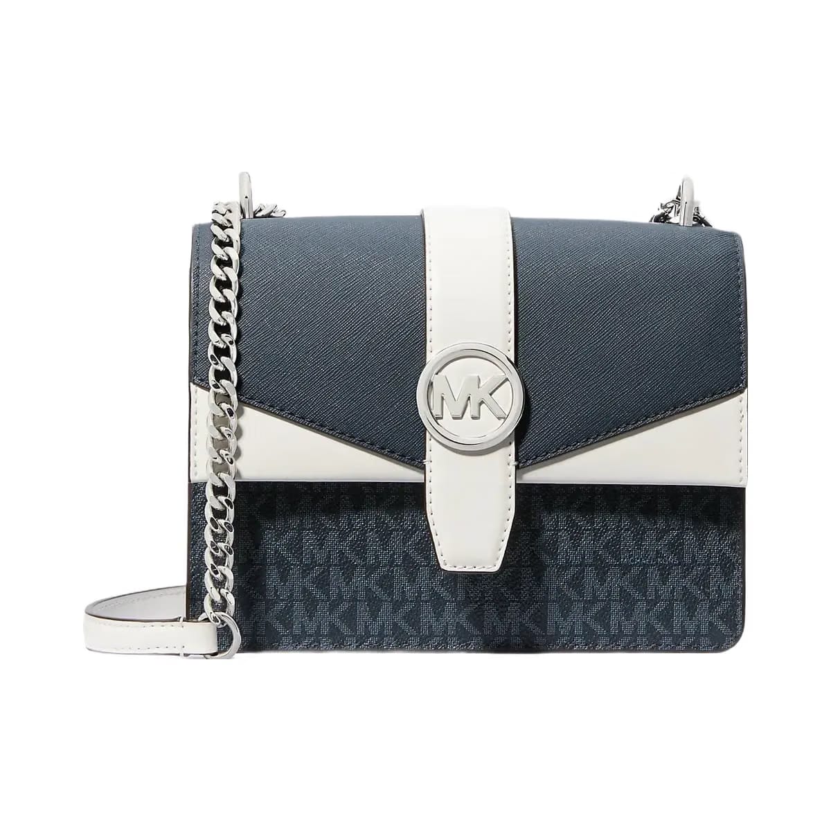Michael Kors Greenwich Small Color-Block Signature Logo Crossbody Bag Admirl Multi