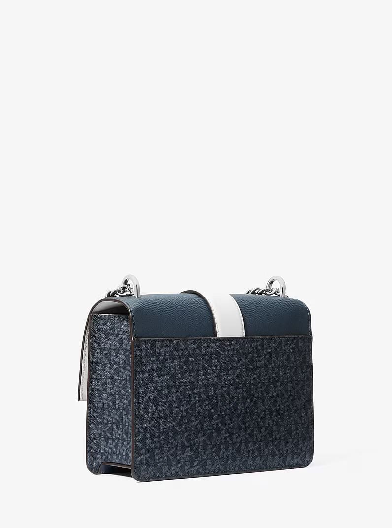 Michael Kors Greenwich Small Color-Block Signature Logo Crossbody Bag Admirl Multi