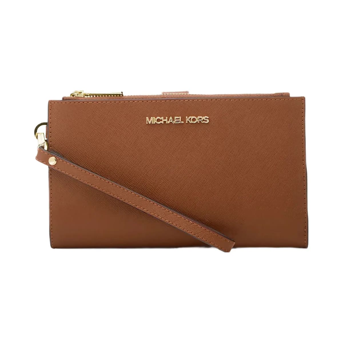 Michael Kors Jet Set Large Leather Smartphone Wristlet Wallet Luggage