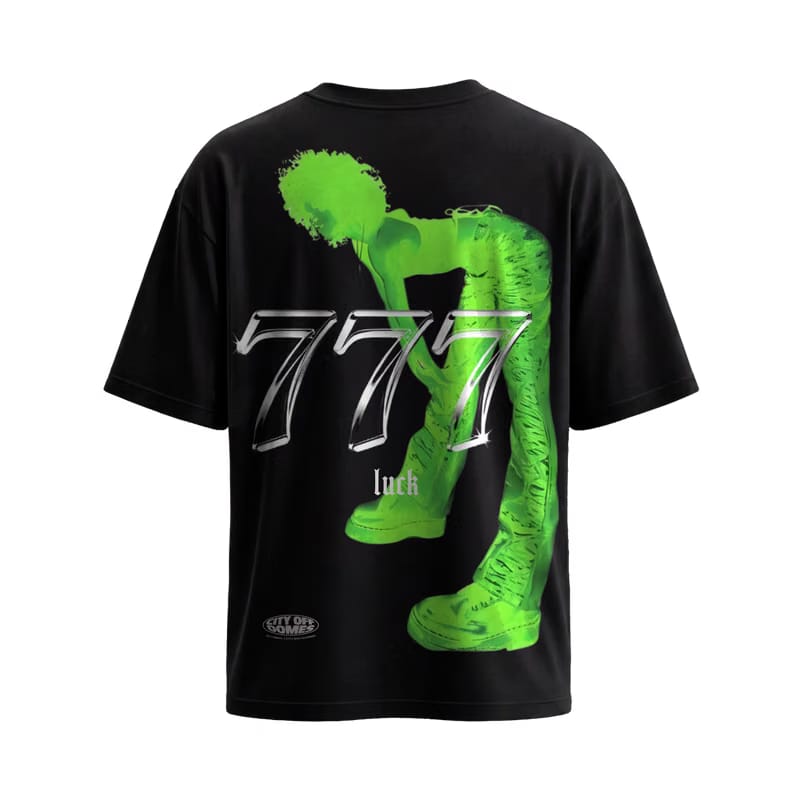 City Off Domes Triple 7 Black T-Shirt