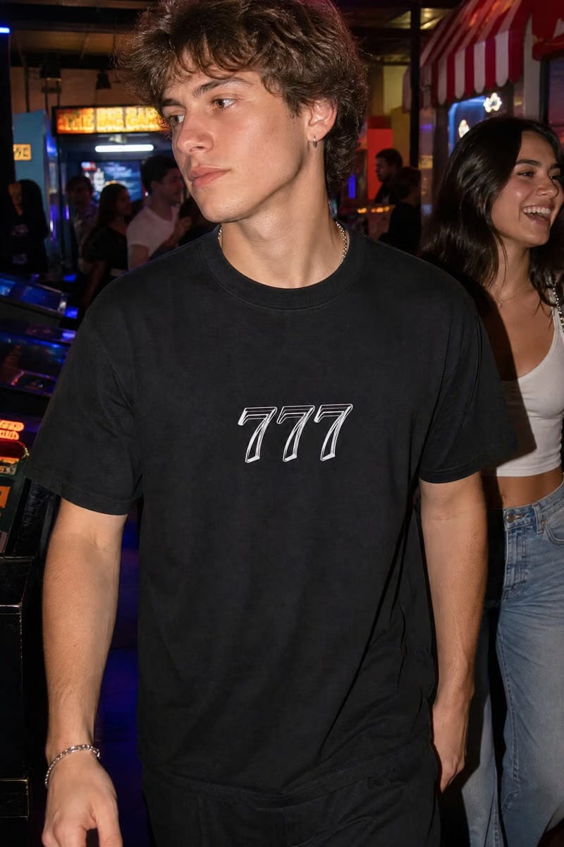 City Off Domes Triple 7 Black T-Shirt