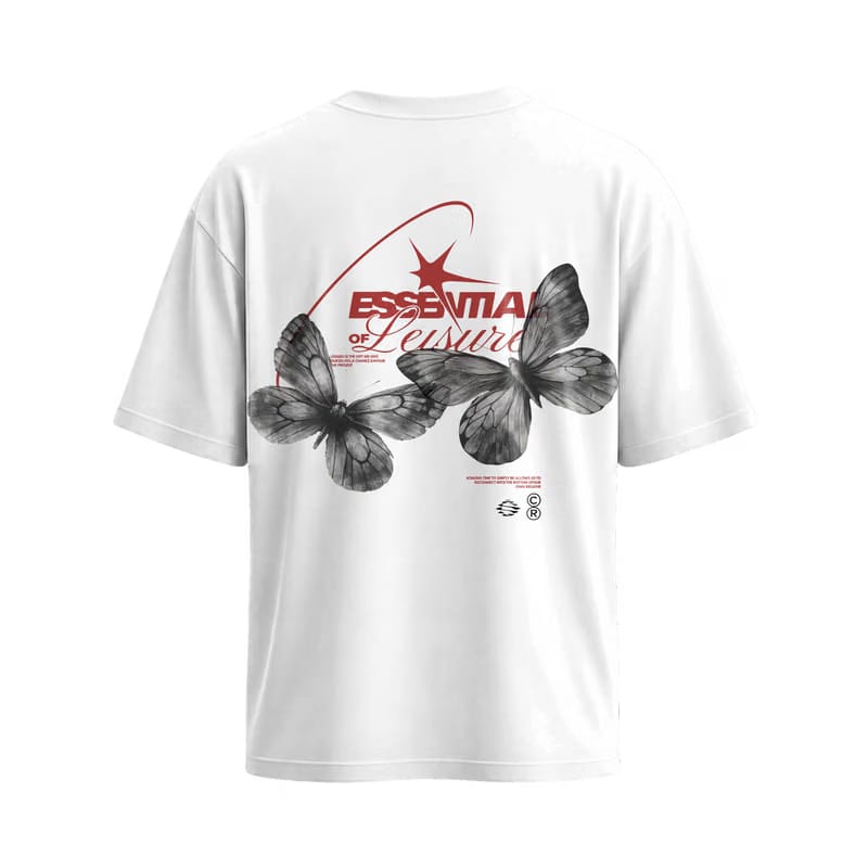 City Off Domes Two Butterflies White T-Shirt