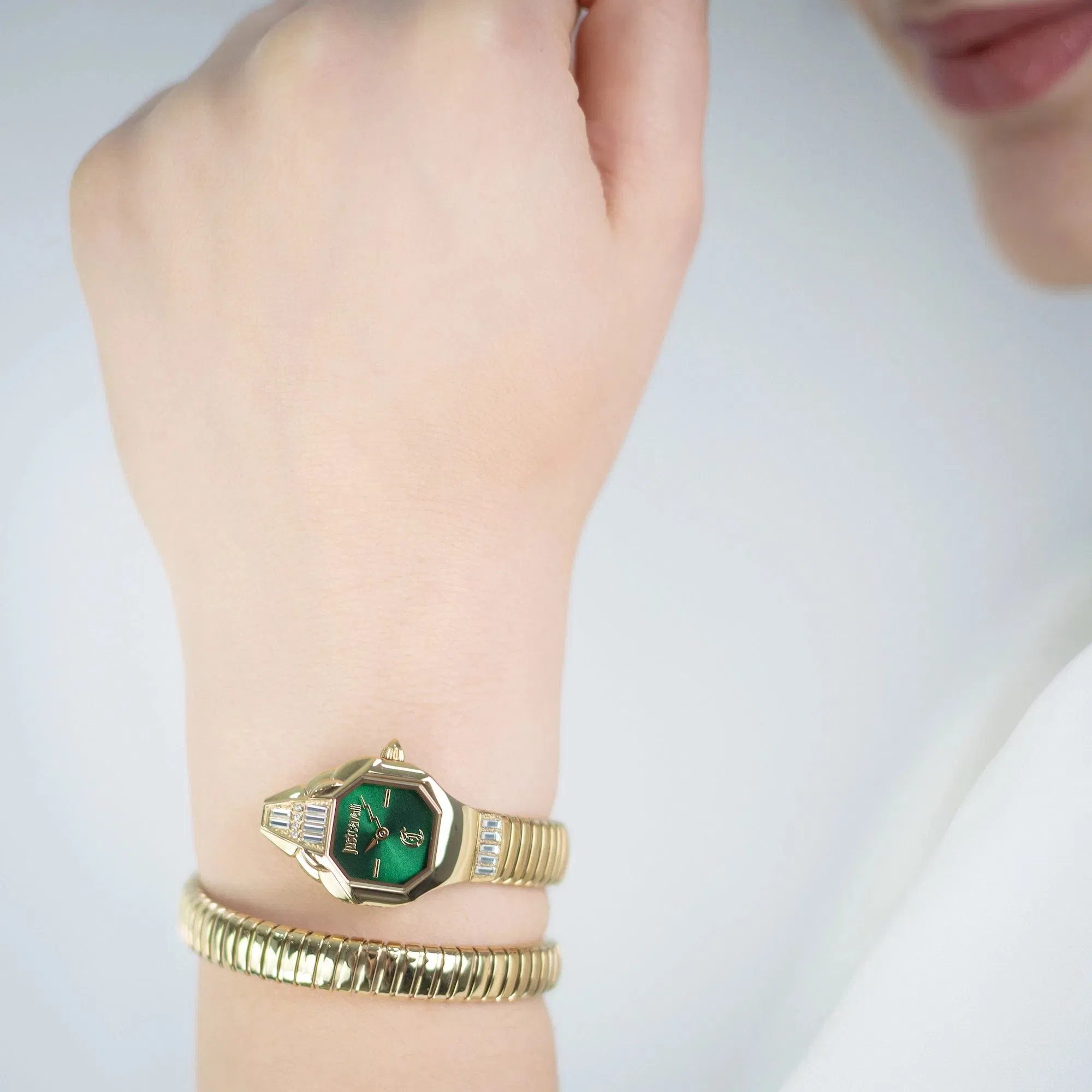 Brillante Snake Yellow Gold Green