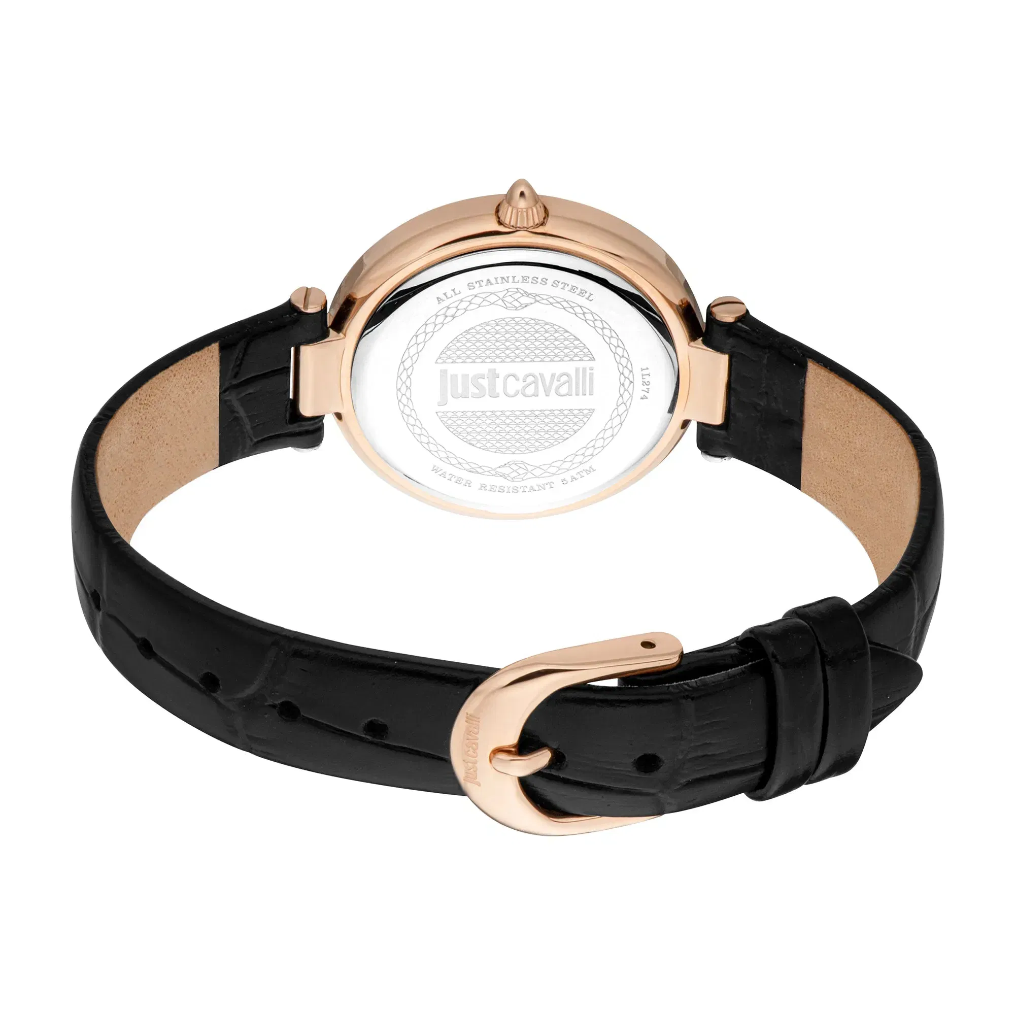 Savoca Leather Black RG Silver