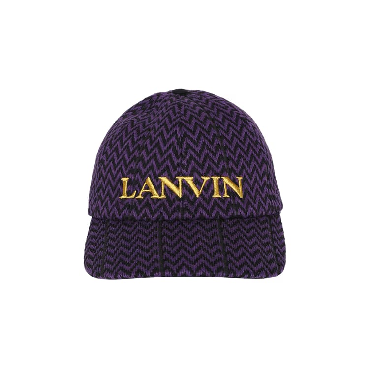 Lanvin Curb Baseball Cap Black/Purple Reign
