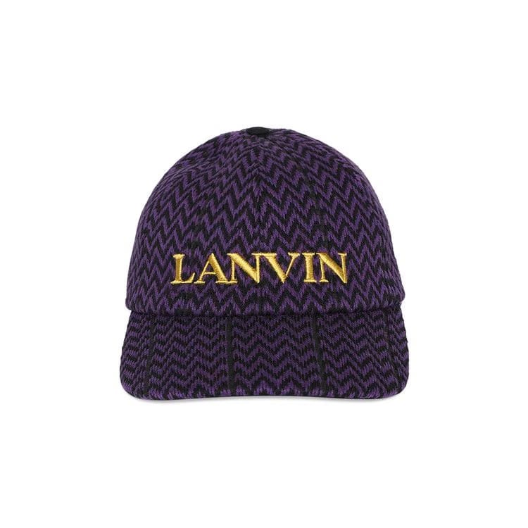Lanvin Curb Baseball Cap Black/Purple Reign