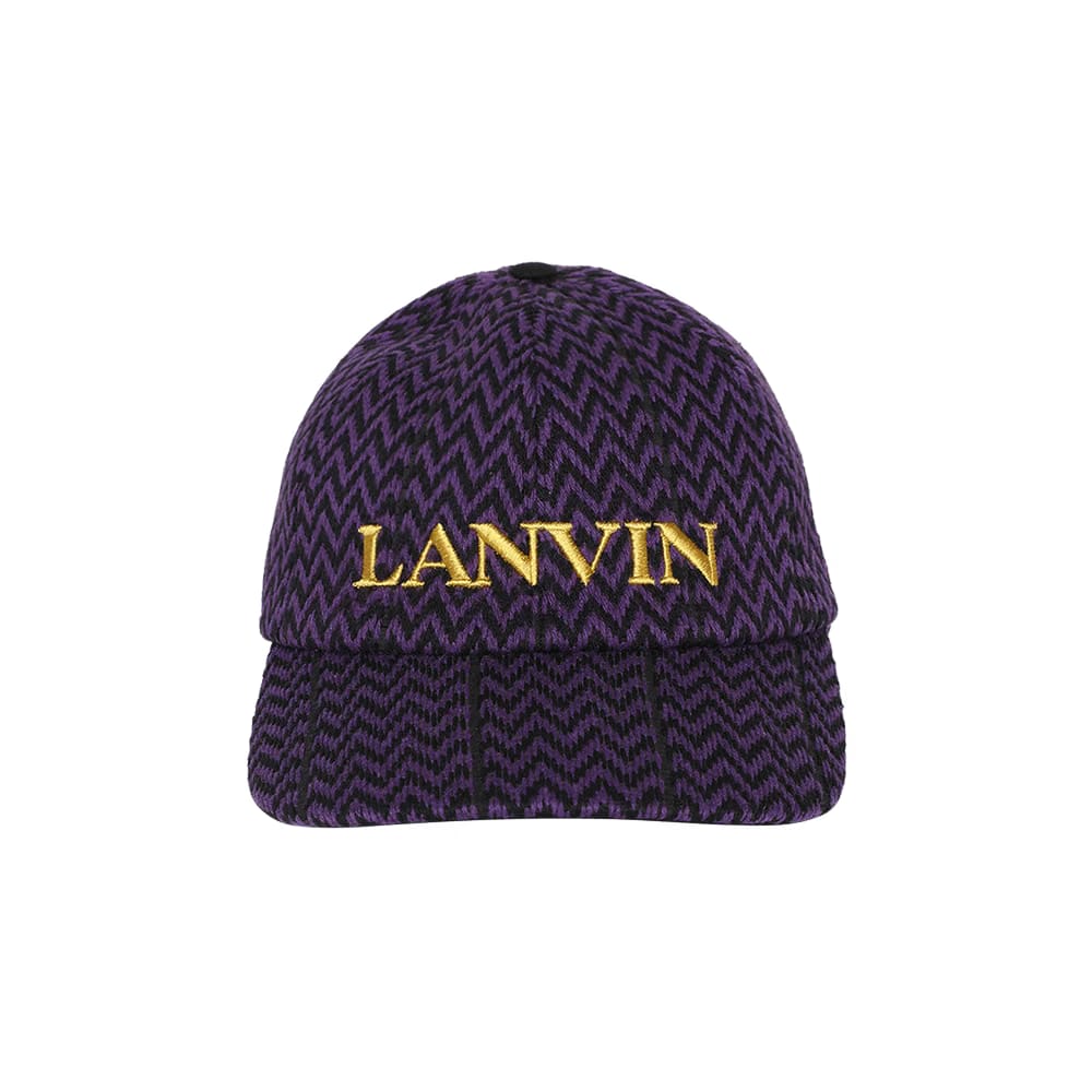 Lanvin Curb Baseball Cap Black/Purple Reign