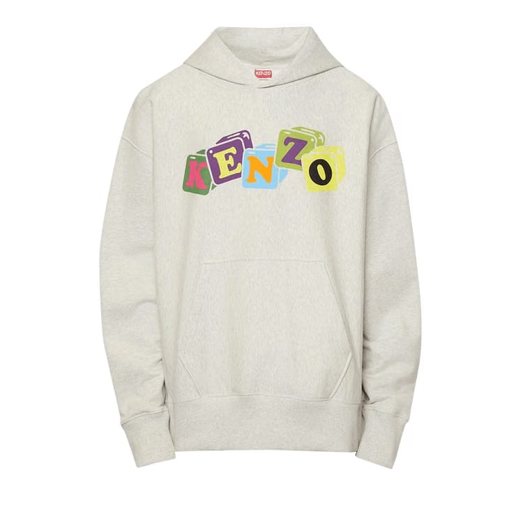 Kenzo Boke Boy Oversize Hoodie Pale Grey