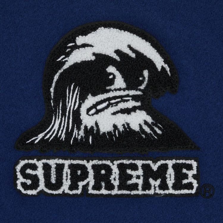 Supreme Wave Varsity Jacket Blue