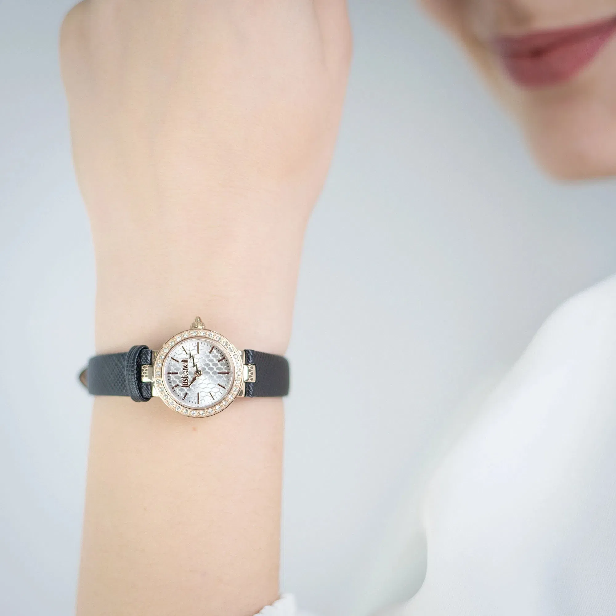 Serenita Mini Leather Black RG Silver