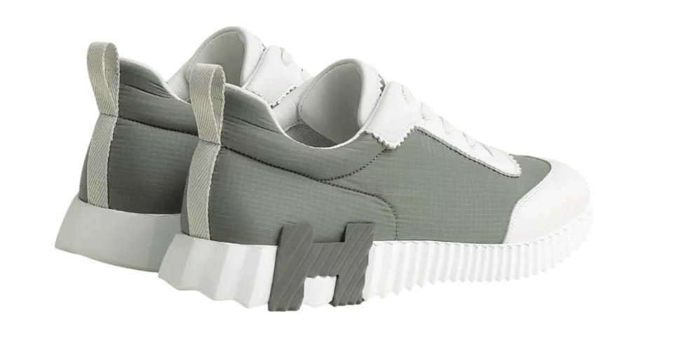 Hermes Bouncing Sneaker Ripstop Etoupe Blanc