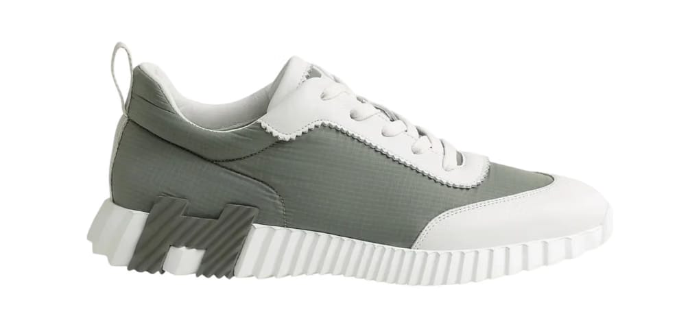 Hermes Bouncing Sneaker Ripstop Etoupe Blanc