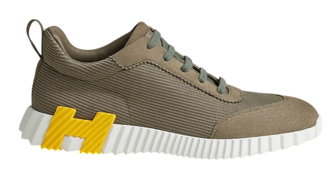 Hermes Bouncing Sneaker Etoupe/Yellow