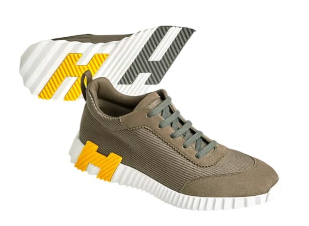 Hermes Bouncing Sneaker Etoupe/Yellow