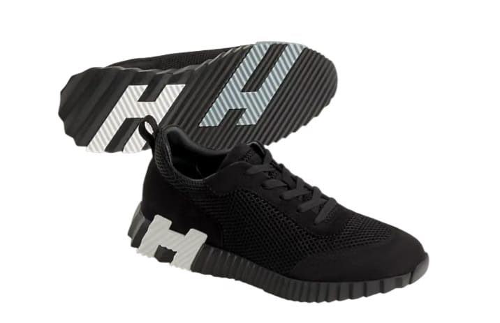 Hermes Bouncing Sneaker Black/White/Grey
