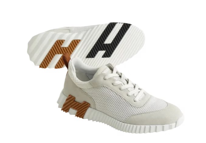 Hermes Bouncing Sneaker Blanc Brown