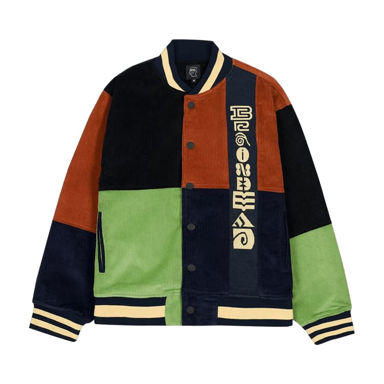 Brain Dead Jacquard Patchwork Letterman Jacket Multi
