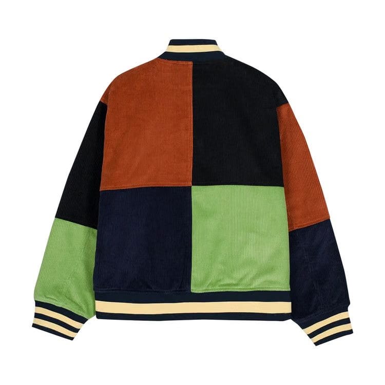 Brain Dead Jacquard Patchwork Letterman Jacket Multi