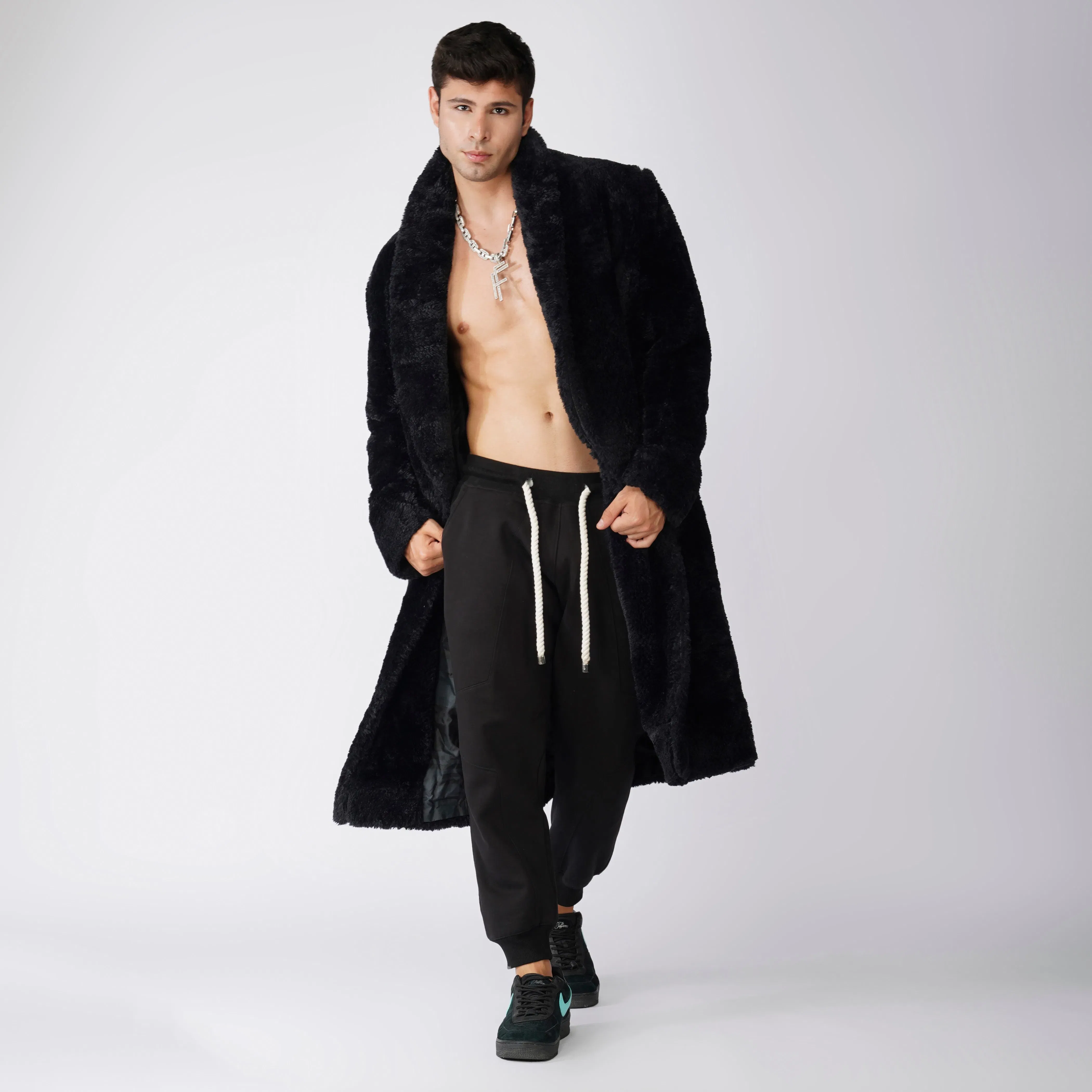 Vegan Shearling Overcoat
