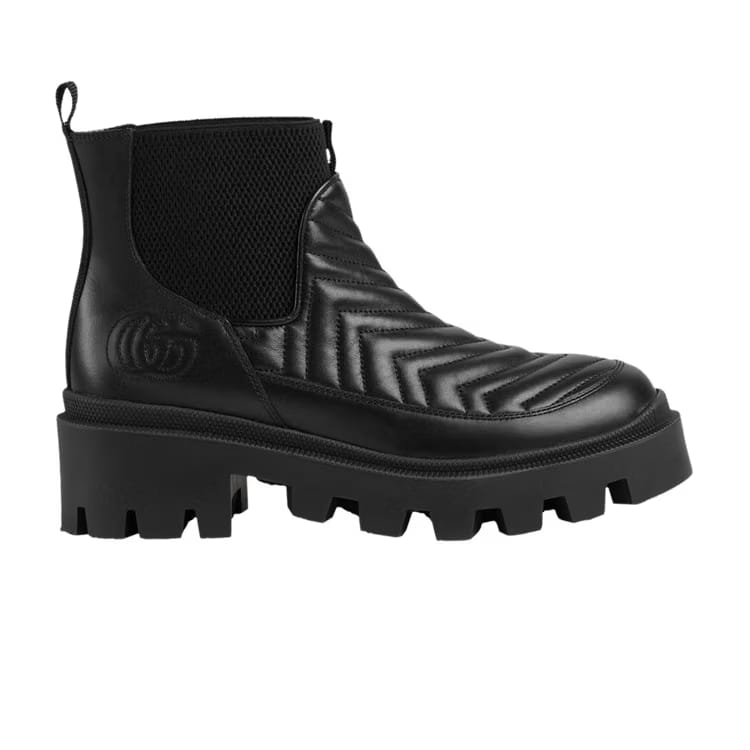 Gucci Wmns Matelassé Chelsea Boot 'Triple Black'