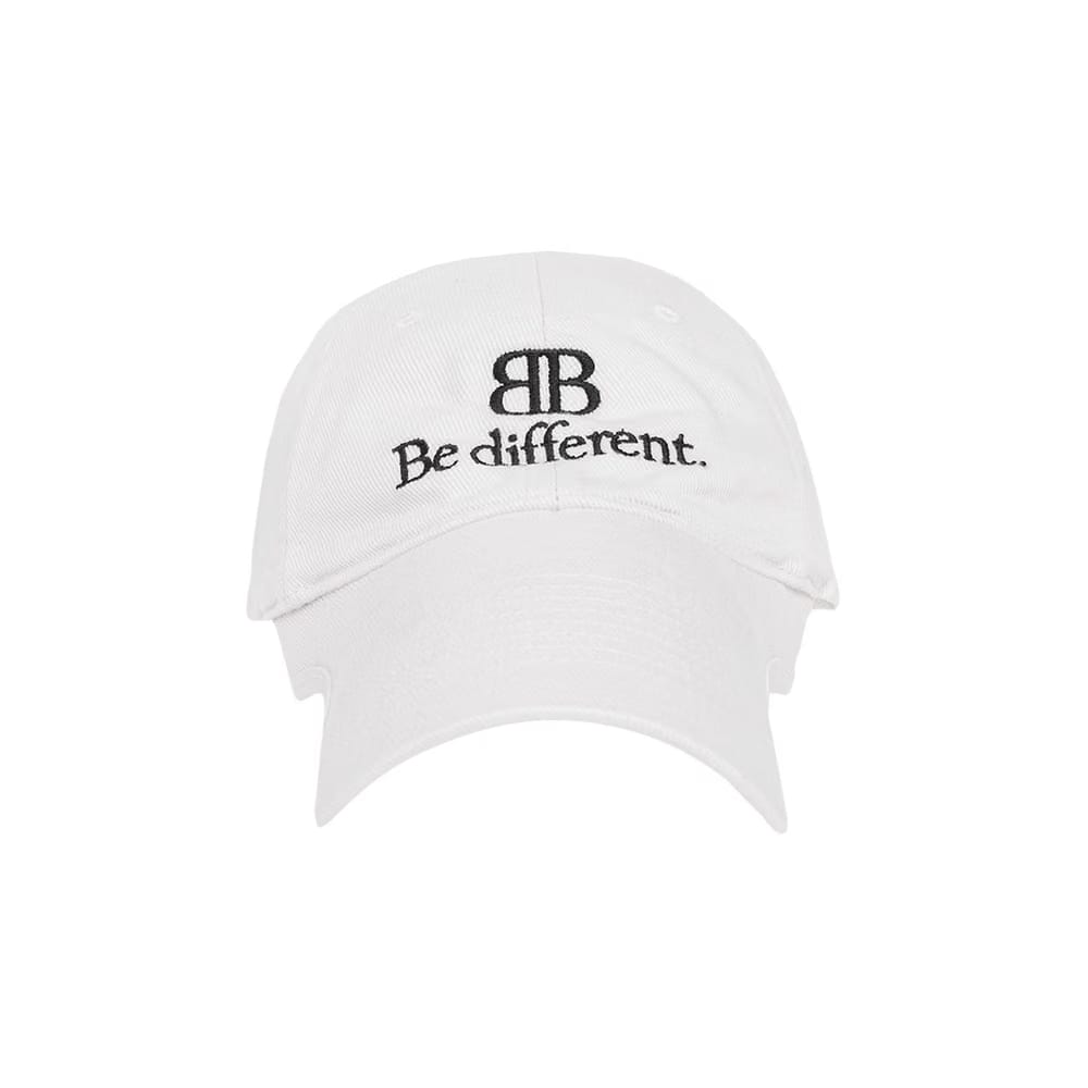 Balenciaga Be Different Baseball Cap Ecru/Black
