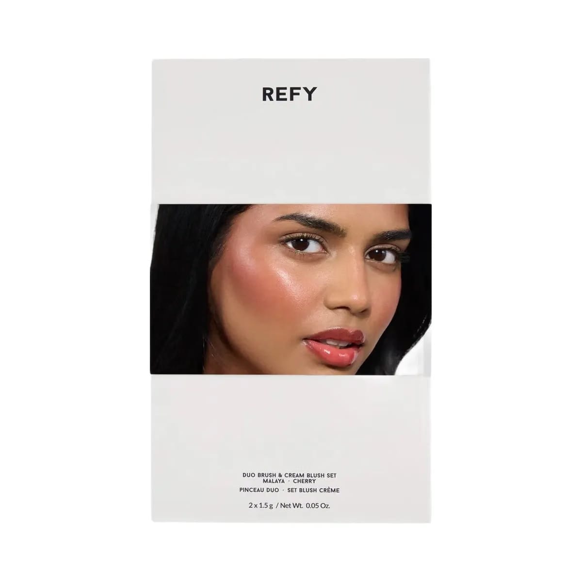 REFY Cream Blush Duo with Duo Face Brush Gift Set