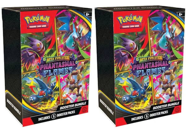2025 Pokémon Mega Evolution Phantasmal Flames Booster Bundle 2x Lot