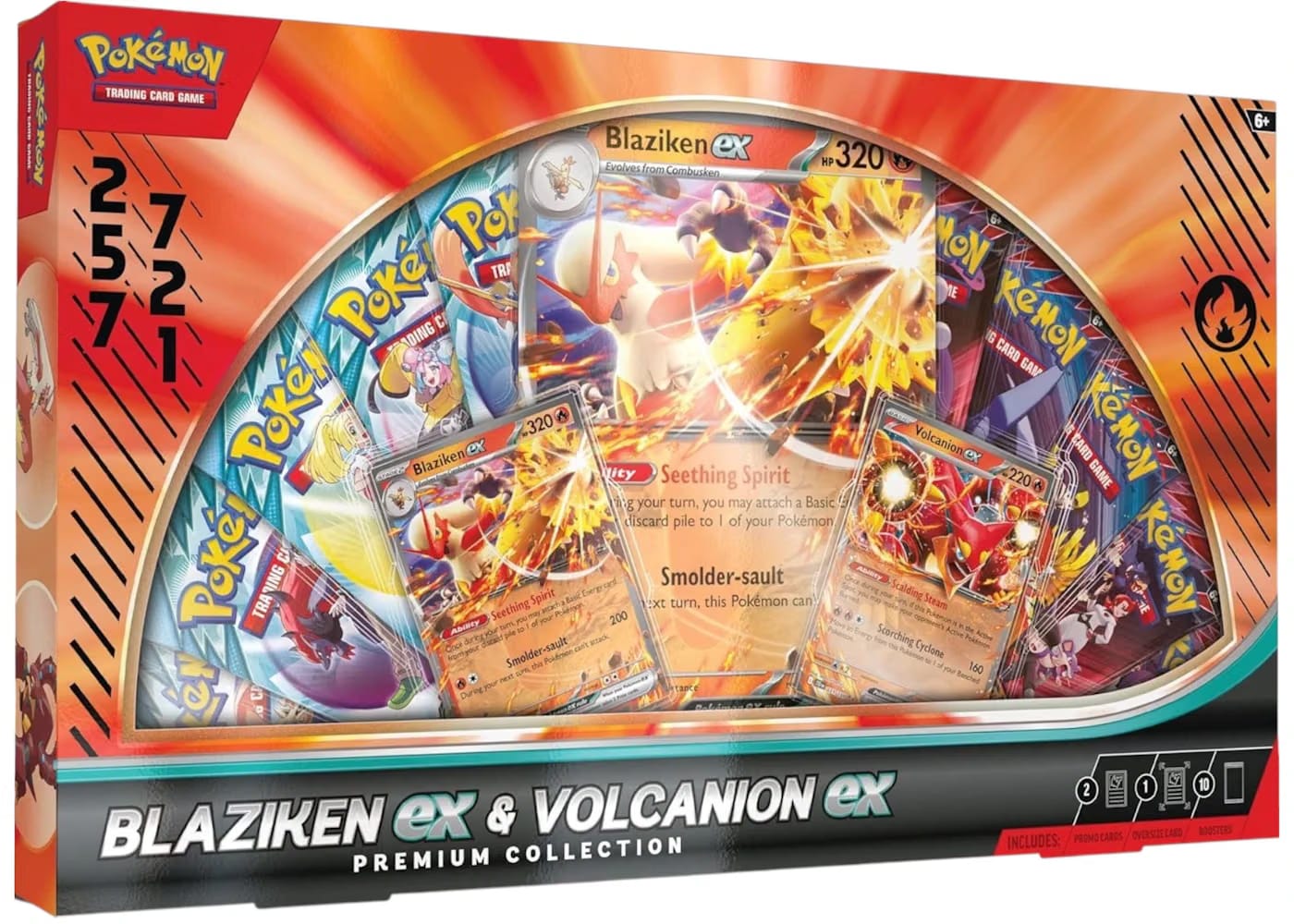 2025 Pokémon Scarlet & Violet Blaziken ex & Volcanion ex Premium Collection Box