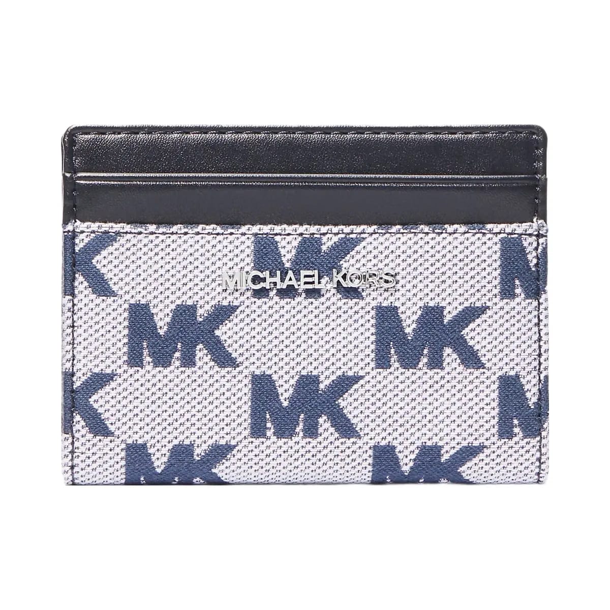 Michael Kors Cooper Logo Jacquard Bi-Fold Wallet Navy