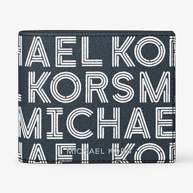 Michael Kors Cooper Graphic Logo Billfold Wallet Bright Wht