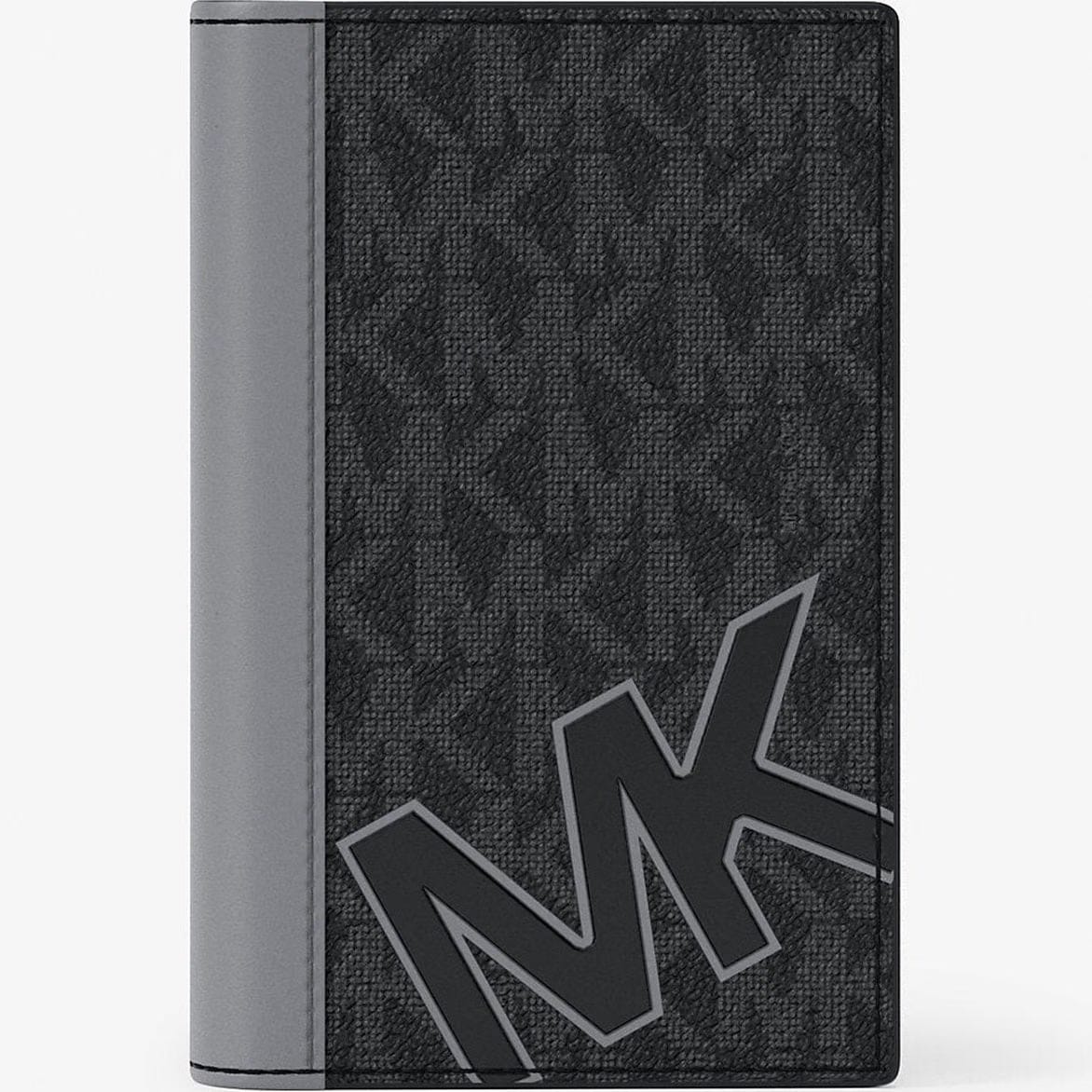 Michael Kors Cooper Signature Logo Folding Card Case Gunmetal