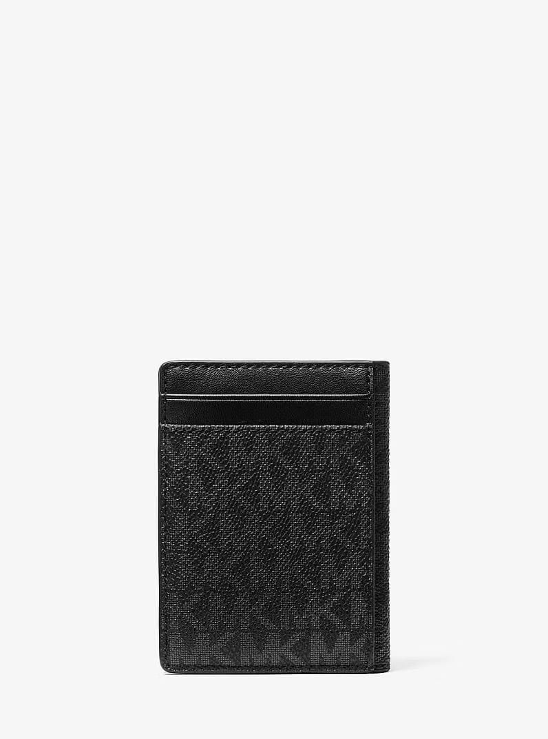 Michael Kors Cooper Signature Logo Bi-Fold Wallet Black