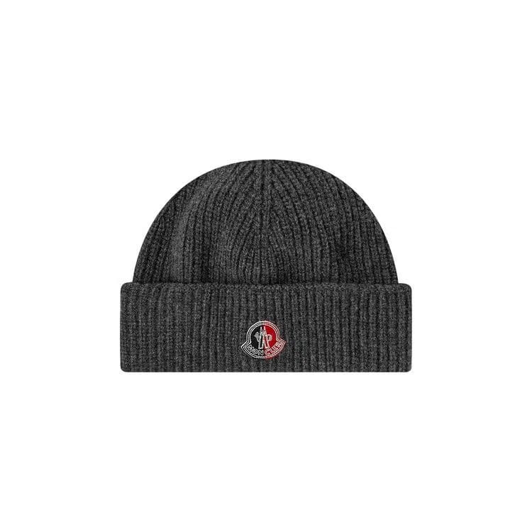 Moncler Genius Logo Patch Roll Beanie Green