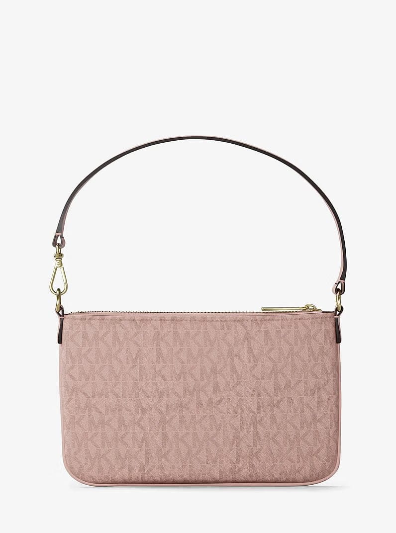 Michael Kors Jet Set Small Signature Logo Convertible Wristlet Powder Blush