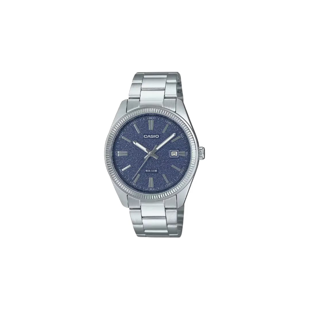 Casio Standard Analog Blue Dial MTP-1302DA-2A1V Stainless Steel Watch