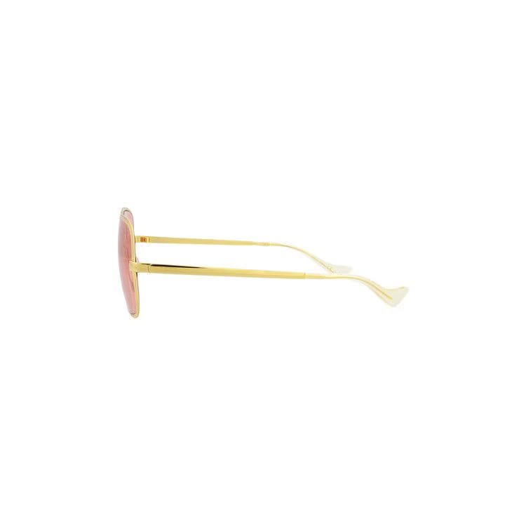 Gucci Square Frame Sunglasses Gold/Red