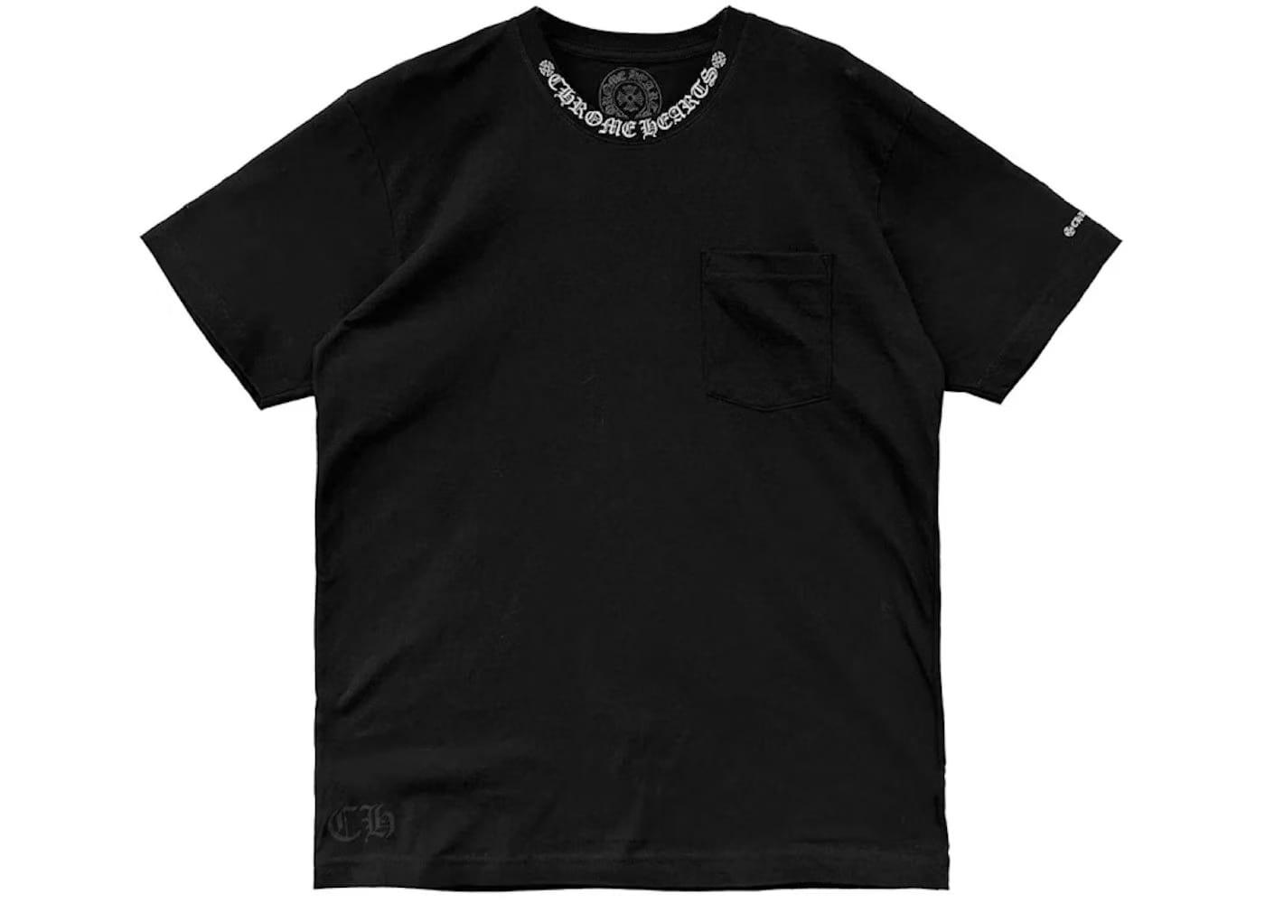 Chrome Hearts Shorts Sleeve Pocket Crew T-Shirt Black